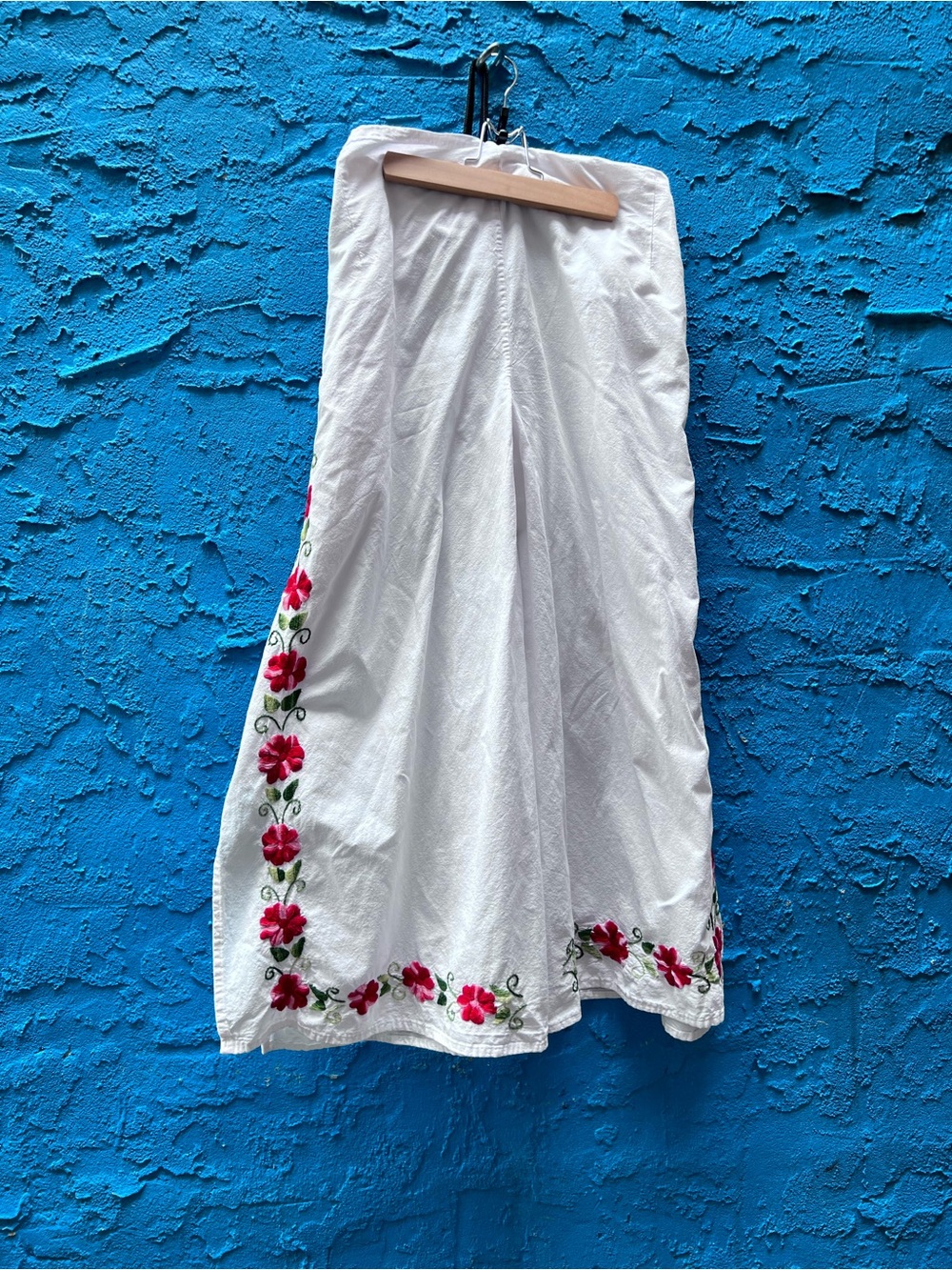Embroidered Boho Wrap Pants: Handmade Floral Hippie Trousers from Chiapas Mexico